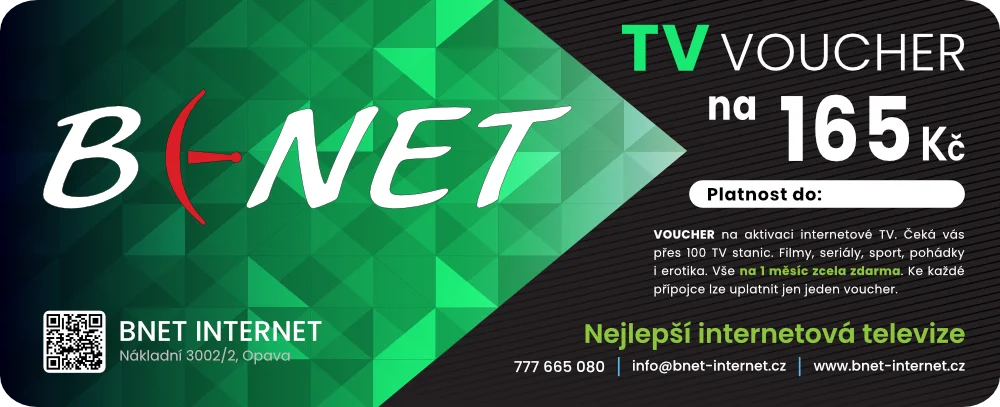 TV VOUCHER v hodnotě 165 Kč
