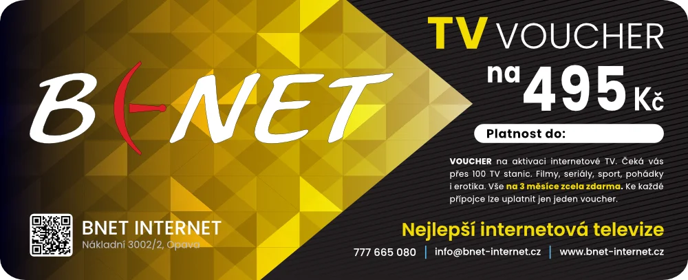 TV VOUCHER v hodnotě 495 Kč